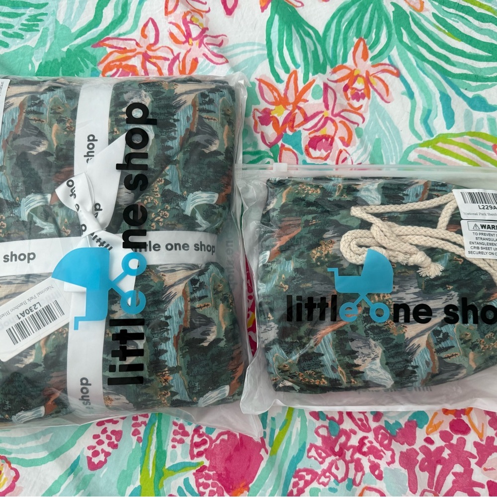 Little one shop national park toddler blanket  and crib bamboo NIP